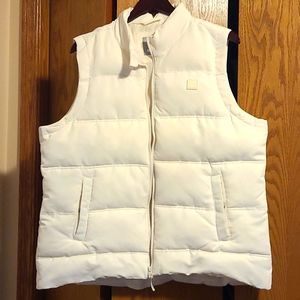 Cream puffer vest